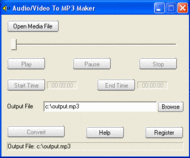 Audio/Video To MP3 Maker screenshot